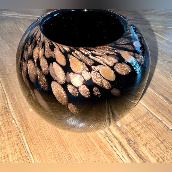Beautiful decorative bowl/decorative piece in black with sparkly brown glitter - Picture 4 of 12